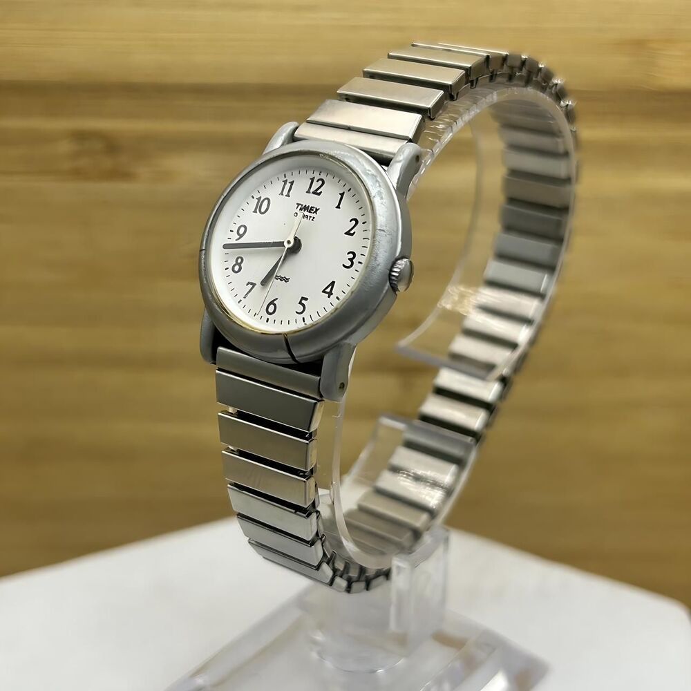 Timex Womens Watch 25mm Silver Tone Case and Expansion Band Bin X